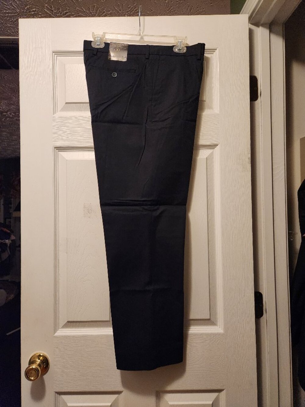 banana republic men's new navy 97%cotton chino casual pants size: 35/30